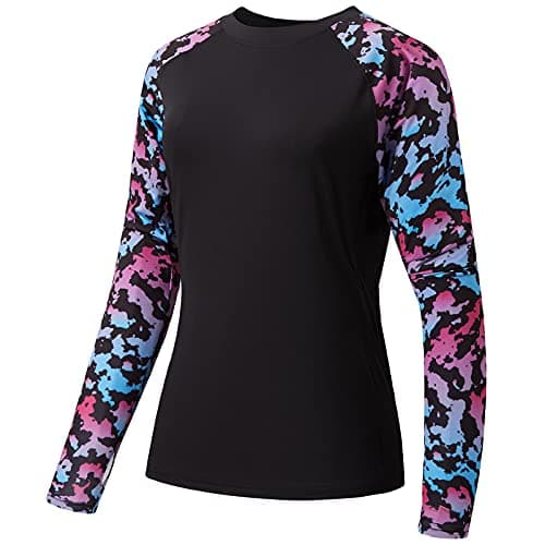 Women's UPF 50+ UV Sun Protection Long Sleeve Fishing Hiking Shirt
| Global Recycled Standard Women’s Long Sleeve Sun P — Black/Neon Camo