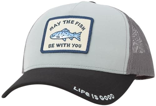 Life is Good Men's Mesh-Back Trucker Hat for Outdoor Summer Events
| Life is Good Men's Adjustable Baseball Cap with Lo — Wolf Grey