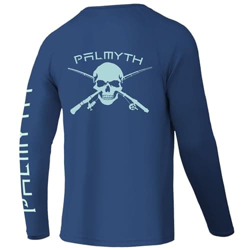 Palmyth Fishing Shirts for Men Long Sleeve UPF 50+ Sun Protection T-Shirt
| Palmyth Fishing Shirts Men Long Sleeve UPF — Dark Blue / Skull and Rods