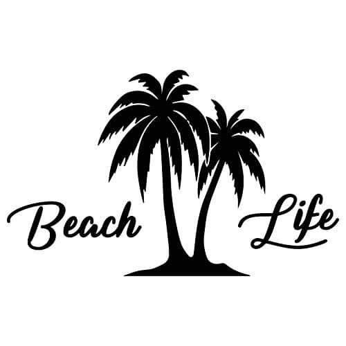 JMM00291 Teal 5-Inches UV Resistant Beach Palm Tree Decal for Car Windows
| Premium Quality Teal 5-Inches Beach'n Ocean — Black