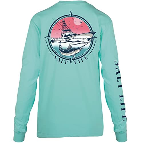 Salt Life Women's Maritime Marlin Long Sleeve V-Neck Tee CasualAppState
| Salt Life Women's Maritime Marlin Long Sleeve — Aruba Blue