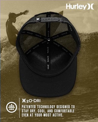 Hurley Men's H2O-Dri League Baseball Caps - Snapback Closure Classic Trucker Hats (S-XL)  
Hurley Men's H2O-Dri League B