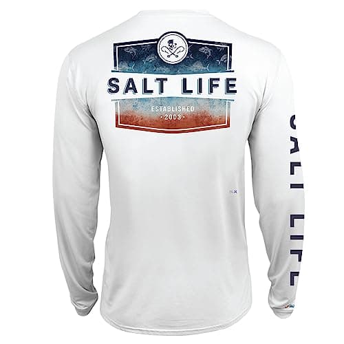 Salt Life Men's Performance Long Sleeve Tee For Outdoor Activities Breathable Stretch Fabric