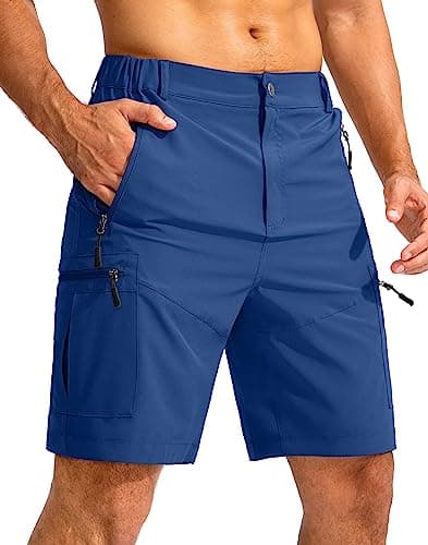 Pudolla Men's Lightweight Outdoor Hiking Cargo Shorts for Travel Golf Camping
| Pudolla Men's 9" Zipper Pockets Hiking — Royal Blue