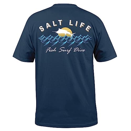 Salt Life Men's Comfortable Sunset Jumpers Short Sleeve Tee for Casual Summer Wear