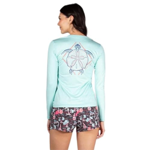 Salt Life Women's Turtle Neck Long Sleeve Performance Tee for Active Outdoor Use with Diamond Series Technology and Maxi