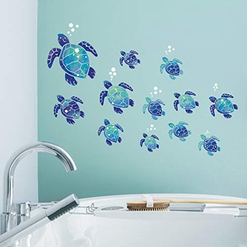 Sea Turtle Wall Decals for Home Office Decoration (Blue)  
Sea Turtle Vinyl Stickers for Nursery Room Decoration (Blue)