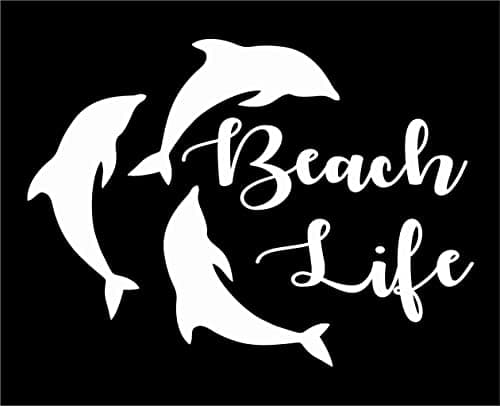 Beach Life Dolphins Ocean Turquoise Blue Die Cut Vinyl Window Decal for Car/Truck
Beach Life Dolphins Ocean Die Cut Viny — White