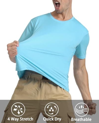 KEFITEVD Men's UPF 50+ Quick Dry Sun Protection Rashguard Shirt for Fishing and Workout
| KEFITEVD Men's SPF 50 Quick D