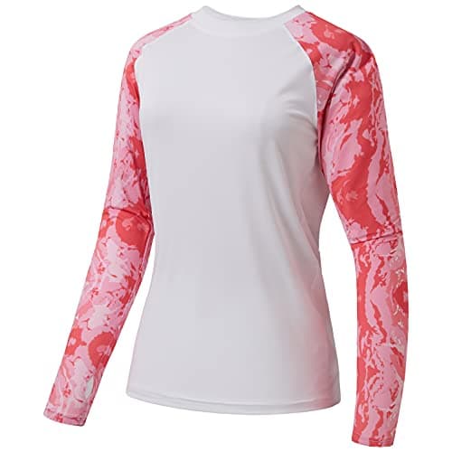 Women's UPF 50+ UV Sun Protection Long Sleeve Fishing Hiking Shirt
| Global Recycled Standard Women’s Long Sleeve Sun P — White/Abstract Pink Marble