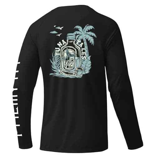 Palmyth Men's Long Sleeve UPF 50+ Sun Protection Fishing Shirt
| Palmyth SUN Protective Long Sleeve Fishing Shirt for M — Black / Tuna Tales
