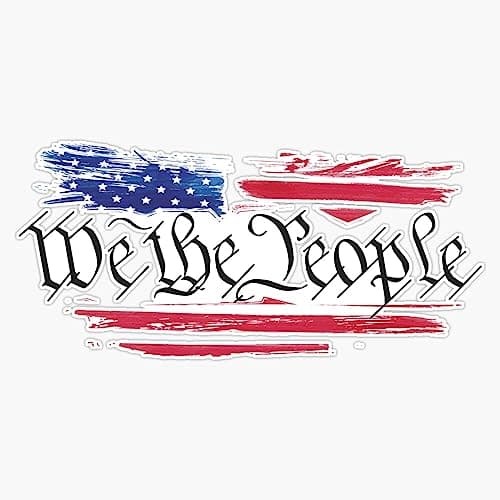 American Flag Sticker Bumper Decal for Cars 5"
| We The People Flag Vinyl Decal 5" for Vehicles
| American Flag Bumper