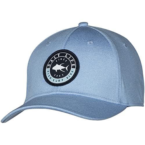Salt Life Men's Wide Brim Cast Hat: Summer Protection, Outdoor Adventure, Stylish Beach Wear, UPF 50+, Adjustable Size, — Chambray