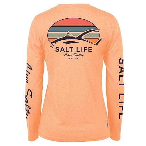 Salt Life Women's Tuna Tribe Long Sleeve Performance Tee + Active Wear + Athletes + Outdoor Activities + Moisture Wickin