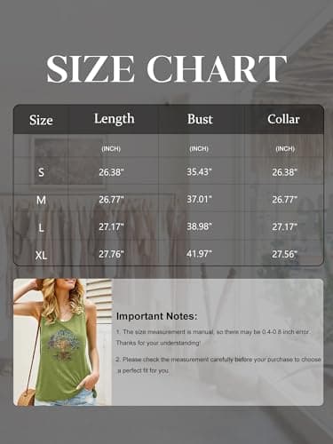 GEMLON Women's Summer Tank Tops for Women in Loose Graphic Basic Casual Shirts
| GEMLON Loose Summer Sleeveless Tank To