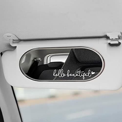 3x Hello Beautiful Rearview Mirror Decal, Self Affirmations Car Decal For Women
| 3x Hello Beautiful Rearview Mirror De
