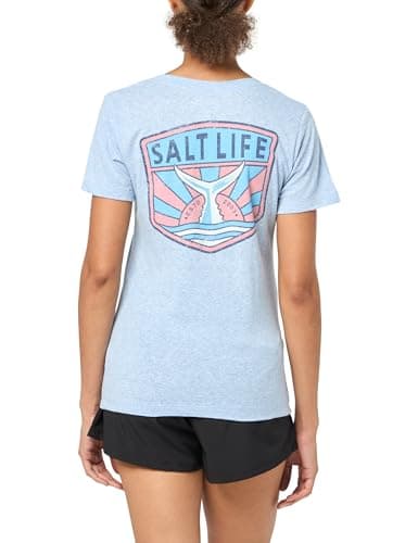 Salt Life Women's Comfortable and Stylish Sunrays and Fish Tails Tri-Blend V-Neck Tee
| Salt Life Women's Versatile Sun