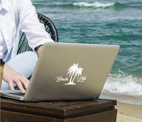 MAZ Distributions Waterproof Beach Life Explorer Adventure Boat Sticker – For Car, Truck and Laptop – Indoor and Outdoor