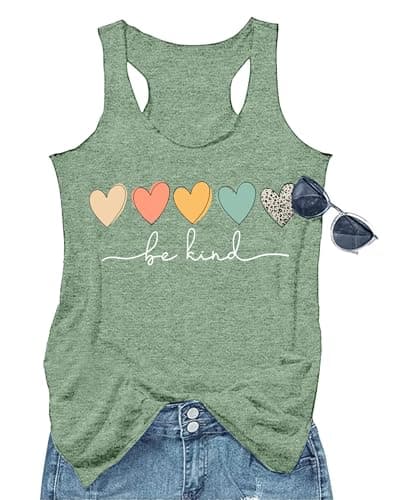 GEMLON Women's Summer Tank Tops for Women in Loose Graphic Basic Casual Shirts
| GEMLON Loose Summer Sleeveless Tank To — Be&green