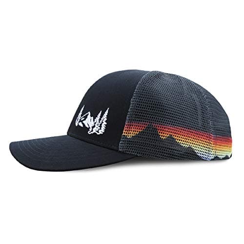 Grace Folly Trucker Hat for Men or Women: Stylish Cool Designs, Versatile Fashion Accessory — Black,red,yellow