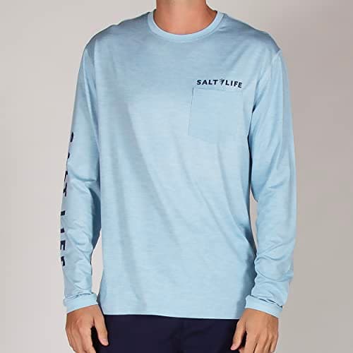 Salt Life Men's Marlin Sinker SLX Long Sleeve Classic Fit Pocket Shirt tactical fishing shirt for men