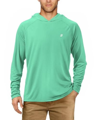 UPF 50+ Sun Protection Fishing Hoodie for Men Outdoor Activities
| Long Sleeve UV Protection Fishing Shirt for Men Suit — No Thumb Hole-mint Green