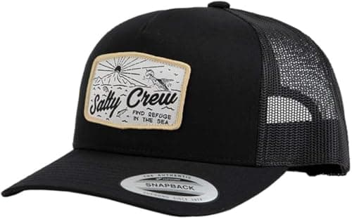 Salty Crew Men's Graphic Logo Retro Trucker Hat - Premium Cotton for Men and Women - Adjustable Fit Baseball Hat - Summe