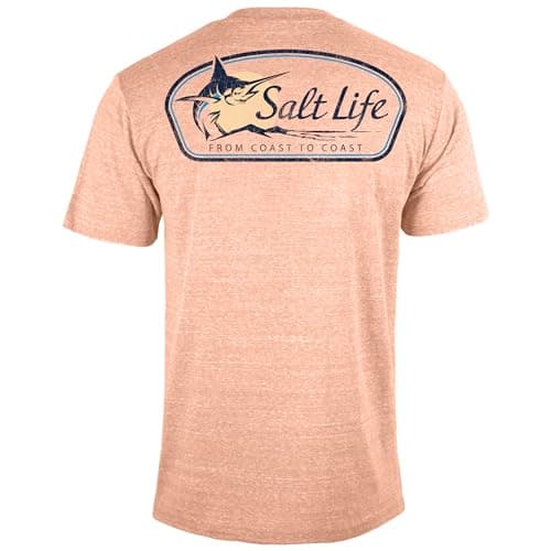 Salt Life Men's Marlin Sun Coast Short Sleeve Tee - Stylish Casual Shirt for Men, Surf-Inspired Design, Perfect for Beac — Desert Clay