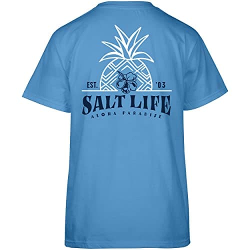 Salt Life Men's Comfortable Pineapple Retreat Long Sleeve Tee for Summer Casual Wear — Azure