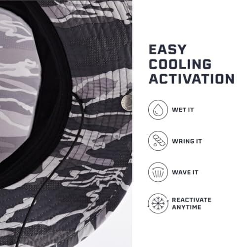 MISSION Cooling Bucket Hat - Unisex Wide-Brim Hat for Men & Women - Lightweight, Foldable & Durable