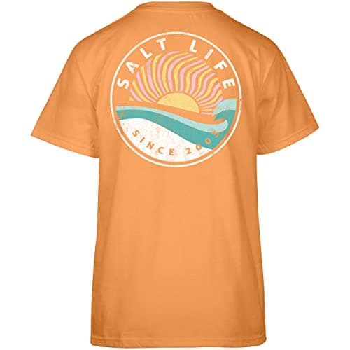 Salt Life Women's A Perfect Day Short Sleeve Tee + Stylish + Comfortable + Versatile + Soft + Moisture Wicking + Sizes: — Mock Orange