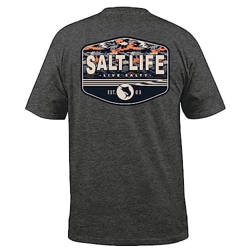 Salt Life Men's Fashionable Aquatic Journey Fade Short Sleeve Tee for Summer Wear
Salt Life Men's Comfortable Aquatic Jo — Charcoal Heather