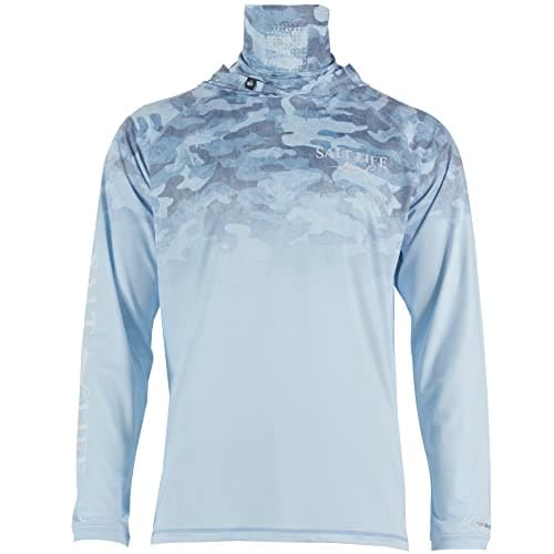 Salt Life Men's Into The Abyss Long Sleeve Perforated Mesh Performance Hoodie for Outdoor Adventures
| Salt Life Men's — Blue