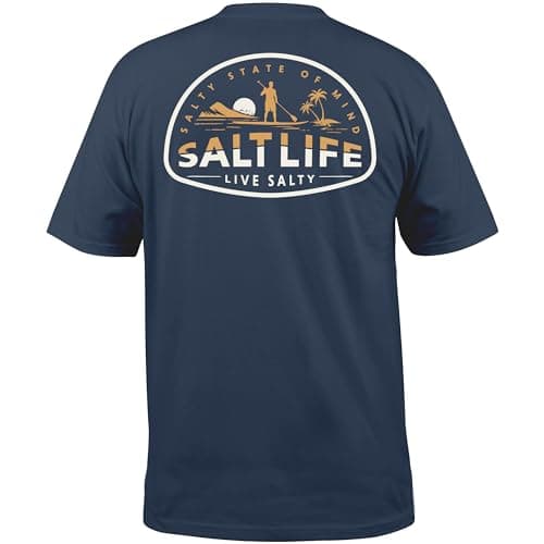 Salt Life Men's Island Sport Style Short Sleeve Tee for Outdoor Adventures
| Salt Life Men's Comfortable Island Sport S — Washed Navy