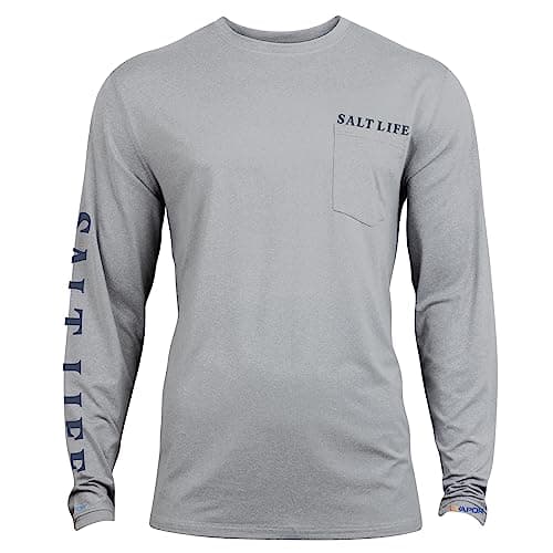 Salt Life Men's Jungle Vibes Long Sleeve Performance Pocket Tee - High Moisture Wicking, Breathable Fabric, Outdoor Acti