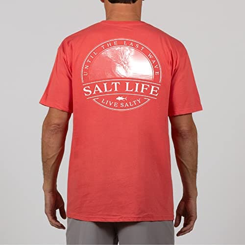Salt Life Men's Comfortable Short Sleeve Crew Neck Tee for Summer Surfing and Casual Wear