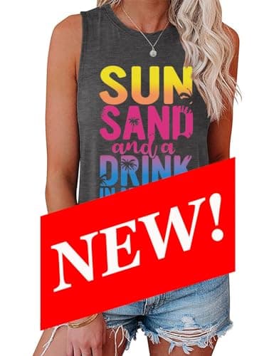 IRISGOD Women's Loose Fit Summer Graphic Tank Tops for Workout and Casual Wear
| IRISGOD Women's Cute Summer Graphic Sl — 23y-157 Sun