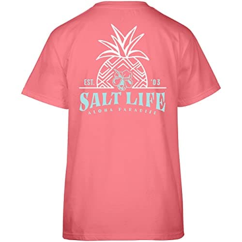 Salt Life Men's Comfortable Pineapple Retreat Long Sleeve Tee for Summer Casual Wear — Flamingo