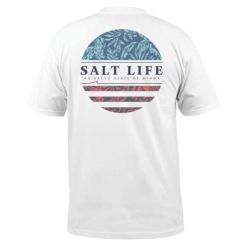 Salt Life Men's Heritage Tropics Short Sleeve Tee - Summer Authentic Fit Regular Short Sleeve Shirt
| Salt Life Men's H — White