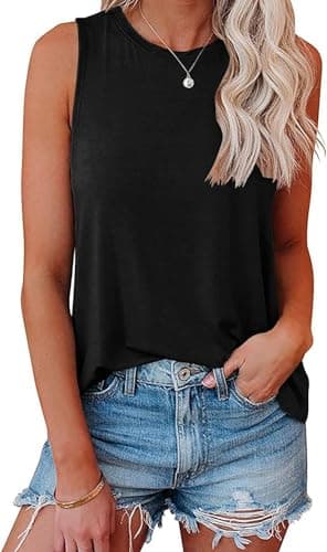 IRISGOD Women's Loose Fit Summer Graphic Tank Tops for Workout and Casual Wear
| IRISGOD Women's Cute Summer Graphic Sl — 23y-144 Black