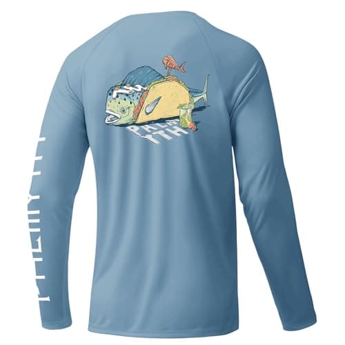 Palmyth Fishing Shirts for Men Long Sleeve UPF 50+ Sun Protection Tee
Palmyth Fishing Shirts for Men Sun Protection Sun — Airyblue / Mahi Taco