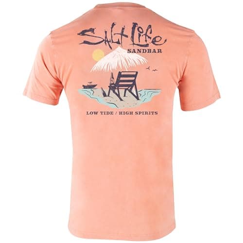 Salt Life Men's Comfortable Sandbar Short Sleeve Tee for Summer Beach Wear  
Salt Life Men's Stylish Sandbar Short Sleev