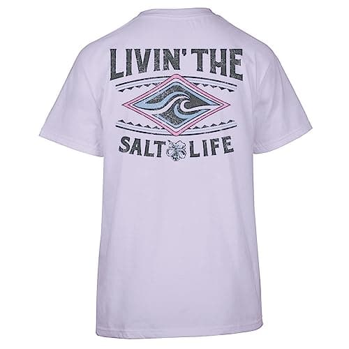 Salt Life Women's Ride The Tide Short Sleeve Unisex Tee + Size + Beach + Comfortable Fit + Moisture Wicking + Eco-Friend — Pale Lavender