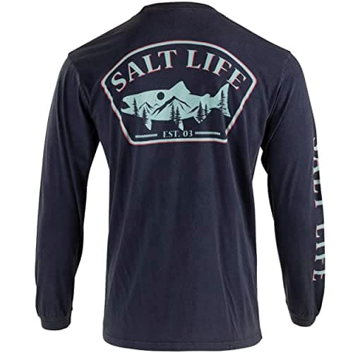Salt Life Women's King Salmon Long Sleeve Classic Fit Shirt for Outdoor Adventures with Comfortable Fabric and Stylish D