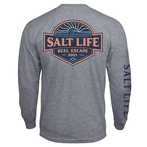 Salt Life Women's Easy Days Long Sleeve Classic Fit Shirt + Summer Fashion + Vacation Wear + Comfortable Clothing + Size