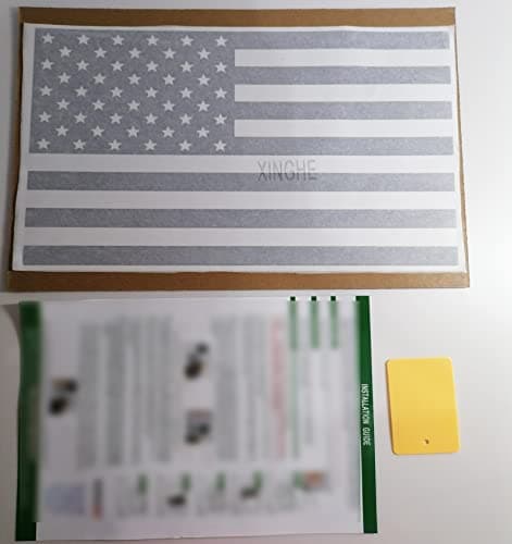Dodge Ram 2009 to 2024 American Flag Decals Stickers Matte Black USA Flag Decal for Truck Back Middle Window