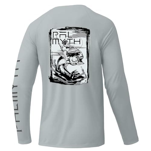 Palmyth Men's Long Sleeve UPF 50+ Sun Protection Fishing Shirt
| Palmyth SUN Protective Long Sleeve Fishing Shirt for M — Gray / Mahi Rider