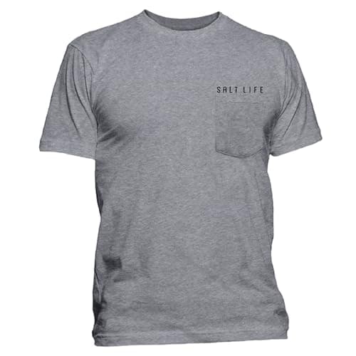 Salt Life Men's Redfish Stars & Stripes Short Sleeve Tee + Size: Medium + Color: Red + Occasion:Outdoor FishingTrip + Ma