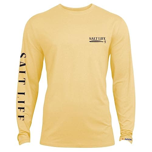 Salt Life Men's Lure Me in Long Sleeve Performance Tee for Men in Outdoor Summer Activities Breathable Moisture-Wicking