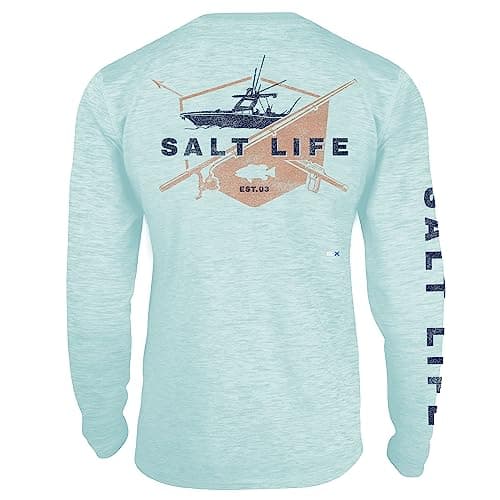 Salt Life Men's Ride Or Die Long Sleeve Performance Pocket Tee +(portable+sun+protection) +(summer+workout) +( sweat-wic